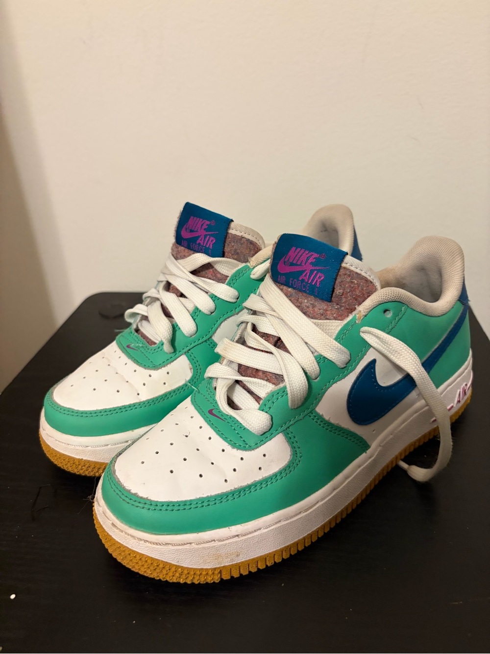 Nike Kids Air Force 1 Low - Teal/Blue/White